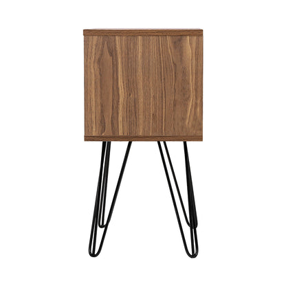 Artiss Bedside Table with Drawer - Grey &amp; Walnut-Bedside Tables - Peroz Australia - Image - 5