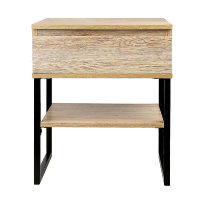 Artiss Chest Style Metal Bedside Table-Bedside Tables - Peroz Australia - Image - 4