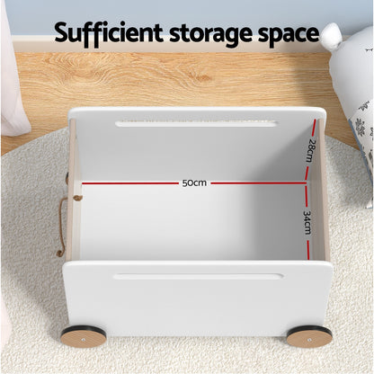 Keezi Kids Toy Box Container Children Chest Storage Clothes Organiser Wheels-Home &amp; Garden &gt; Storage-PEROZ Accessories