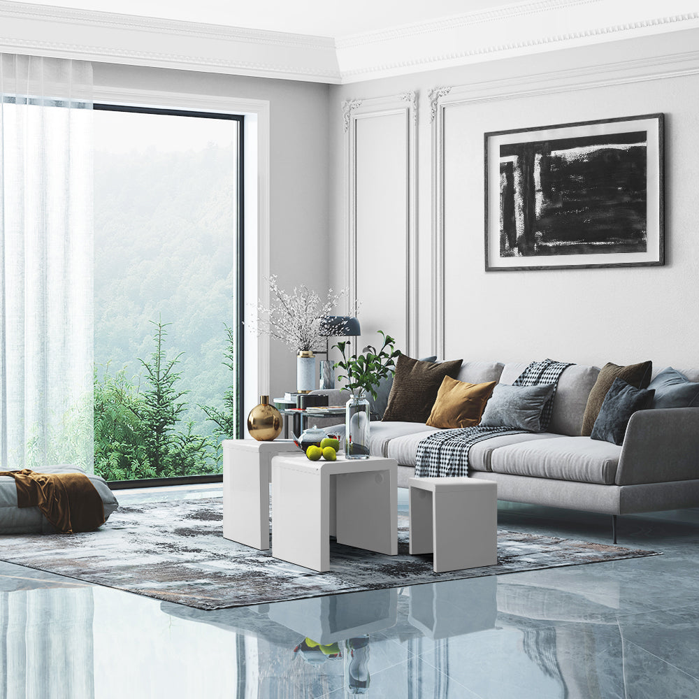 Artiss Set of 3 Nesting Tables-Furniture &gt; Living Room - Peroz Australia - Image - 1