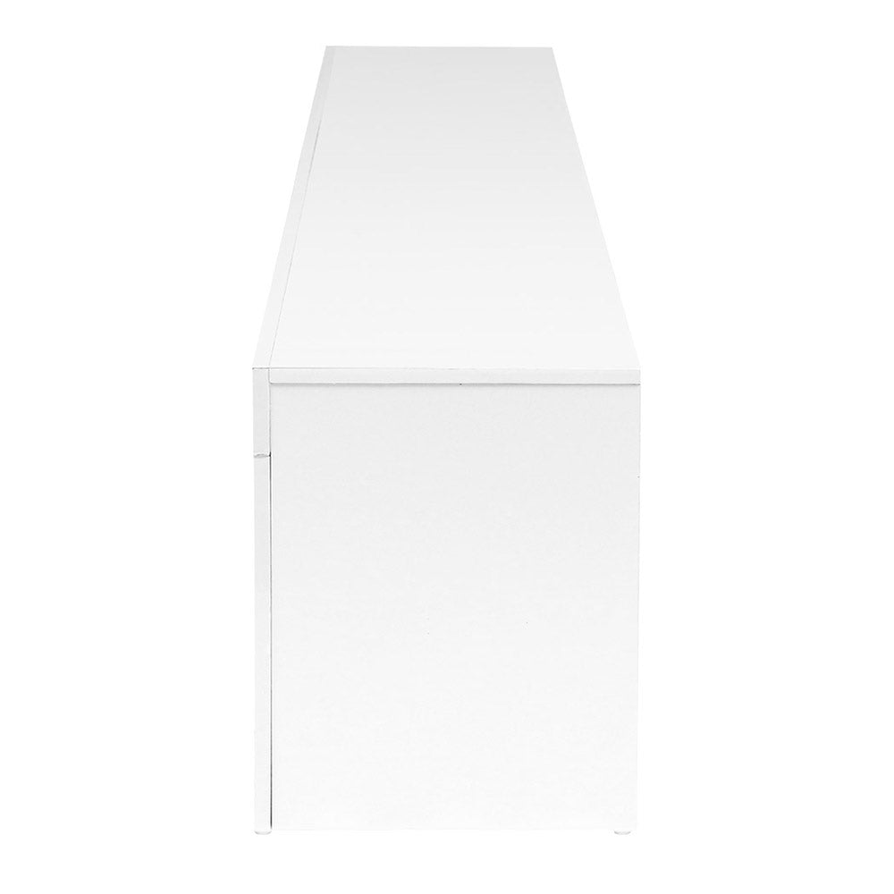 Artiss TV Cabinet Entertainment Unit Stand RGB LED Gloss Furniture 145cm White-Entertainment Units - Peroz Australia - Image - 5