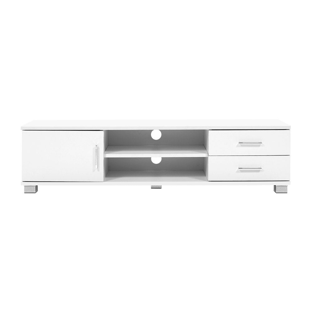 Artiss 120cm TV Stand Entertainment Unit Storage Cabinet Drawers Shelf White-Entertainment Units - Peroz Australia - Image - 4