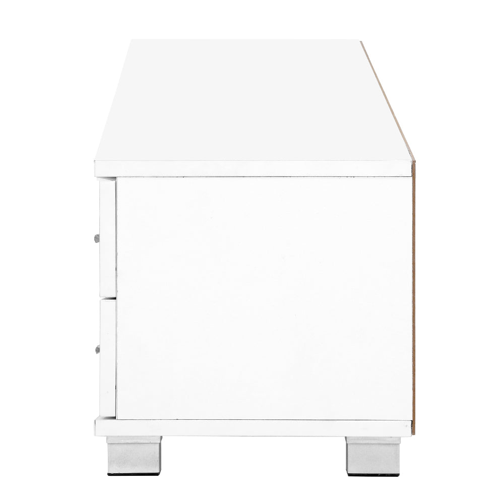 Artiss 120cm TV Stand Entertainment Unit Storage Cabinet Drawers Shelf White-Entertainment Units - Peroz Australia - Image - 5