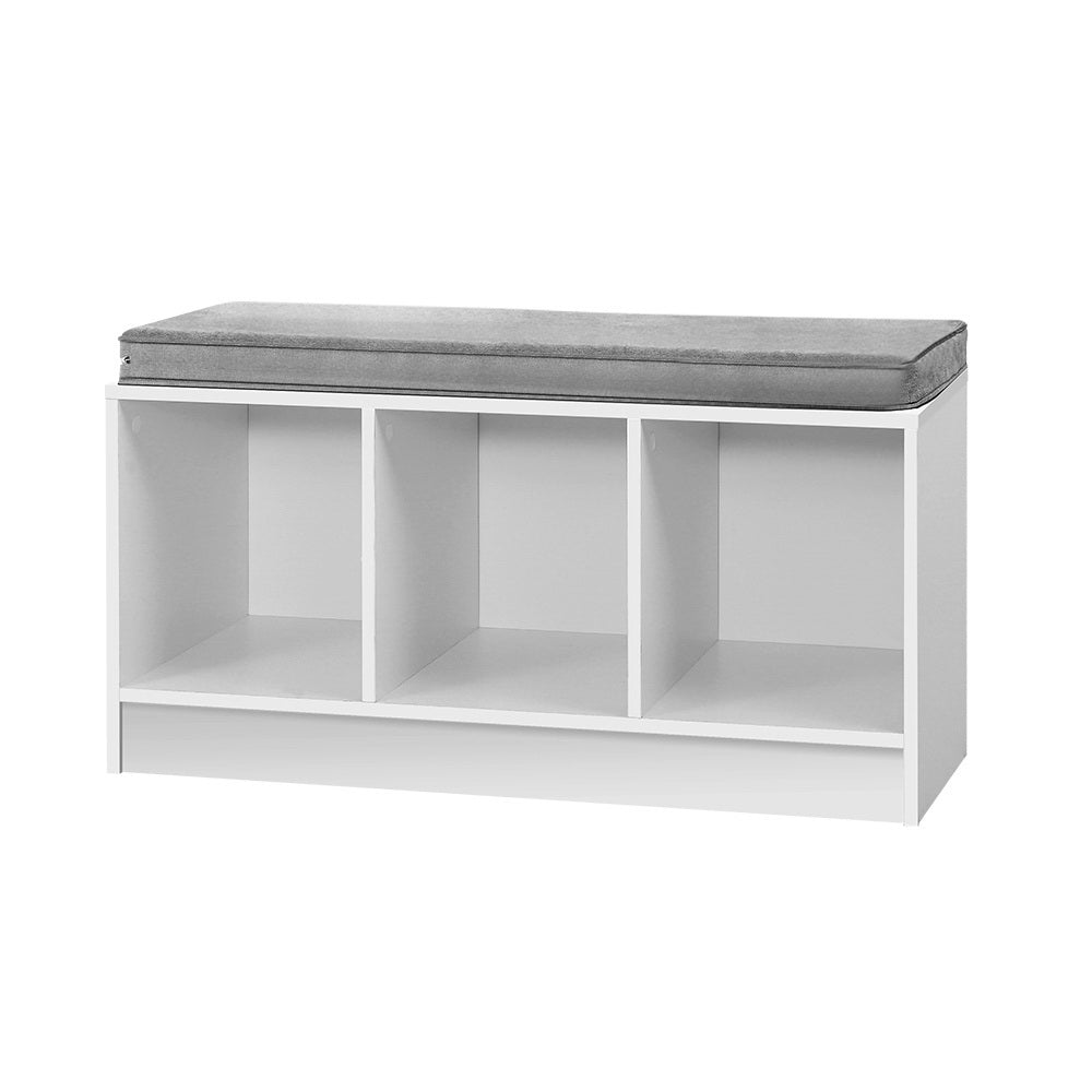 Artiss Shoe Cabinet Bench Shoes Organiser Storage Rack Shelf White Box Seat-Furniture &gt; Living Room - Peroz Australia - Image - 2