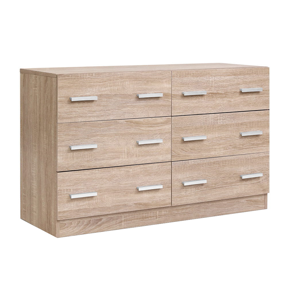 Artiss 6 Chest of Drawers Cabinet Dresser Table Tallboy Lowboy Storage Wood-Furniture &gt; Living Room - Peroz Australia - Image - 2