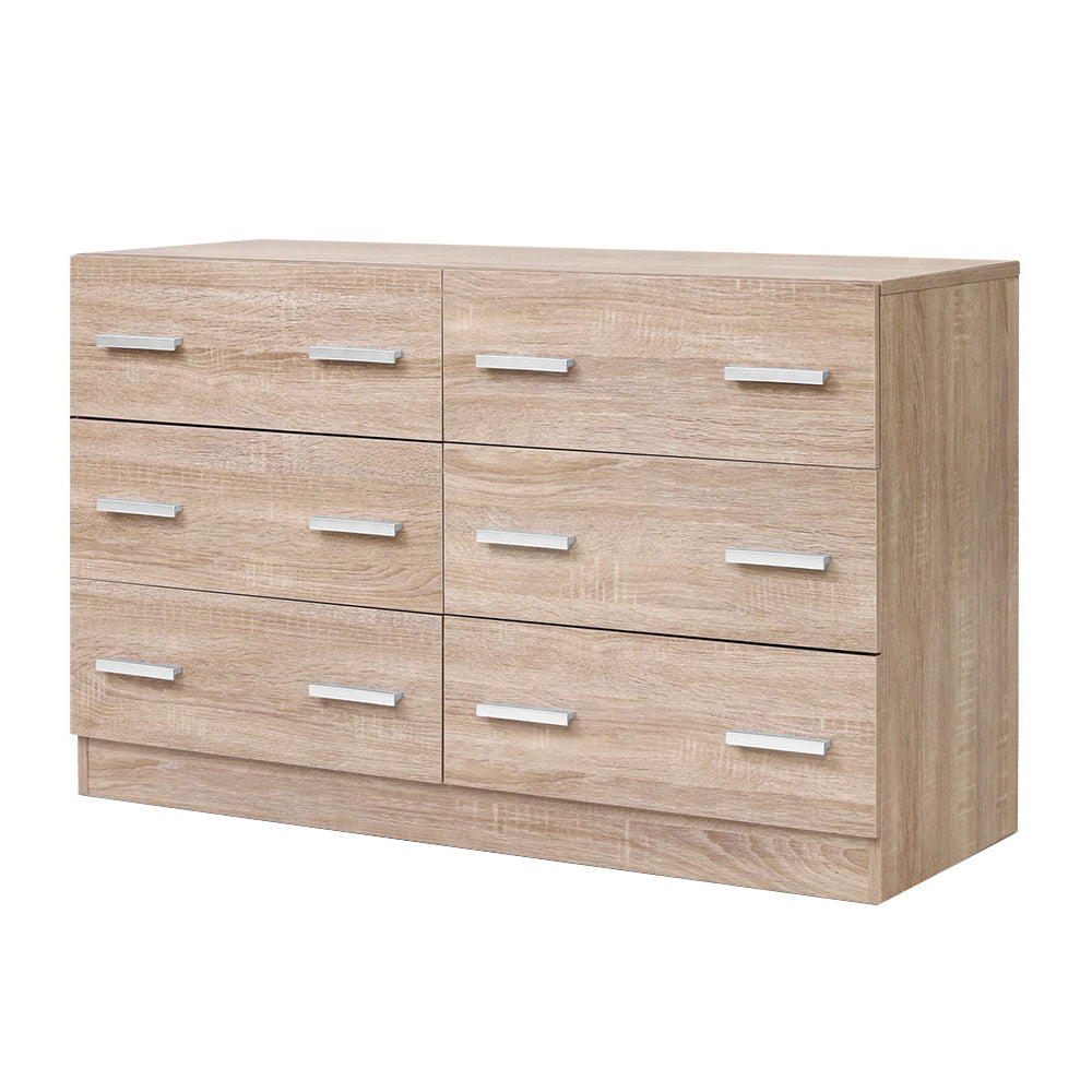 Artiss 6 Chest of Drawers Cabinet Dresser Table Tallboy Lowboy Storage Wood-Furniture &gt; Living Room - Peroz Australia - Image - 5