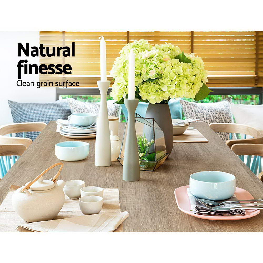 Artiss Dining Table 4 Seater Wooden Kitchen Tables Oak 120cm Cafe Restaurant-Furniture &gt; Dining - Peroz Australia - Image - 4