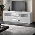 Artiss TV Cabinet Entertainment Unit Stand RGB LED Gloss Furniture 160cm White-Entertainment Units - Peroz Australia - Image - 1