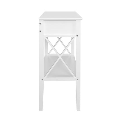 Artiss Console Table Hall Side Entry 2 Drawers Display White Desk Furniture-Furniture &gt; Living Room - Peroz Australia - Image - 5