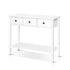 Hallway Console Table Hall Side Entry 3 Drawers Display White Desk Furniture-Furniture > Living Room-PEROZ Accessories