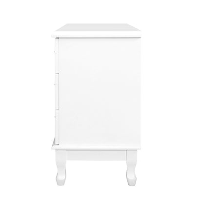 Artiss Chest of Drawers Dresser Table Lowboy Storage Cabinet White KUBI Bedroom-Furniture &gt; Bedroom - Peroz Australia - Image - 6