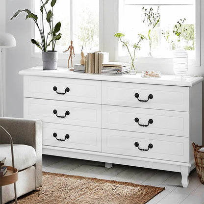 Artiss Chest of Drawers Dresser Table Lowboy Storage Cabinet White KUBI Bedroom-Furniture &gt; Bedroom - Peroz Australia - Image - 1