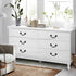 Artiss Chest of Drawers Dresser Table Lowboy Storage Cabinet White KUBI Bedroom-Furniture > Bedroom - Peroz Australia - Image - 1