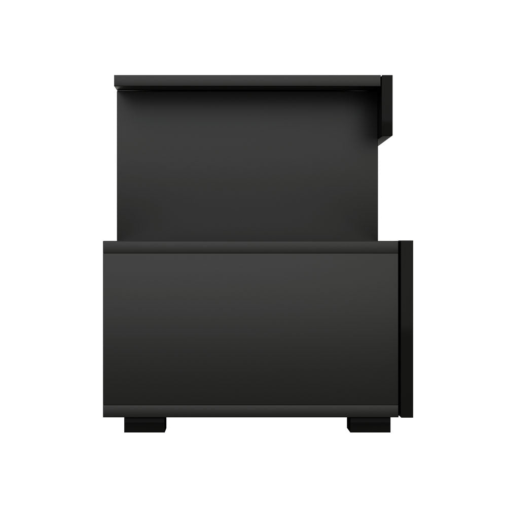 Artiss TV Cabinet Entertainment Unit Stand RGB LED Gloss Furniture 215cm Black-Entertainment Units - Peroz Australia - Image - 5