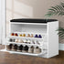 Artiss Shoe Cabinet Bench Shoes Storage Rack Organiser Drawer White 15 Pairs-Furniture > Living Room - Peroz Australia - Image - 8