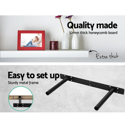 Artiss 3 Piece Floating Wall Shelves - White-Home &amp; Garden &gt; Storage - Peroz Australia - Image - 5