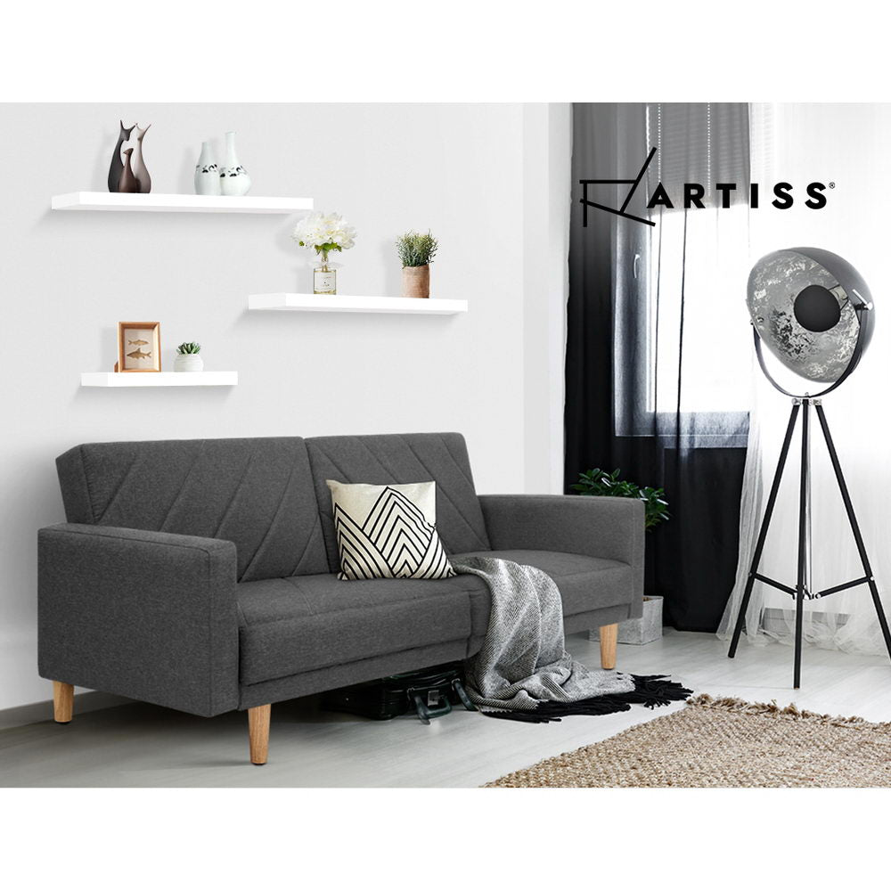 Artiss 3 Piece Floating Wall Shelves - White-Home &amp; Garden &gt; Storage - Peroz Australia - Image - 2