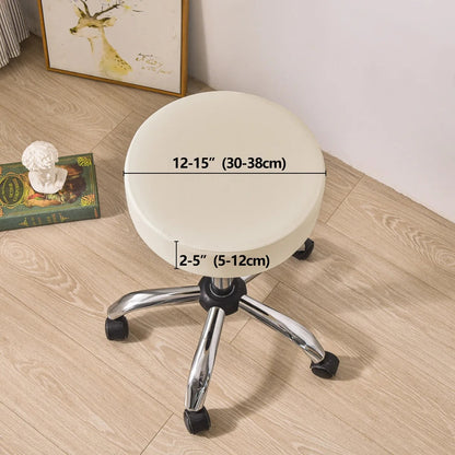 Anyhoux Barstool Cushion Cover Yellow Elastic Bands Slipcover for Swivel Chair Barstool Washable PU Leather Cushion Cover-Chair Cover-PEROZ Accessories