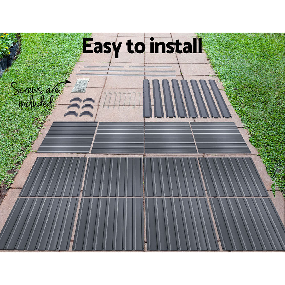 Greenfingers Garden Bed 320 x 80 x 77cm Galvanised Steel Raised Planter 2N1-Home &amp; Garden &gt; Garden Beds-PEROZ Accessories