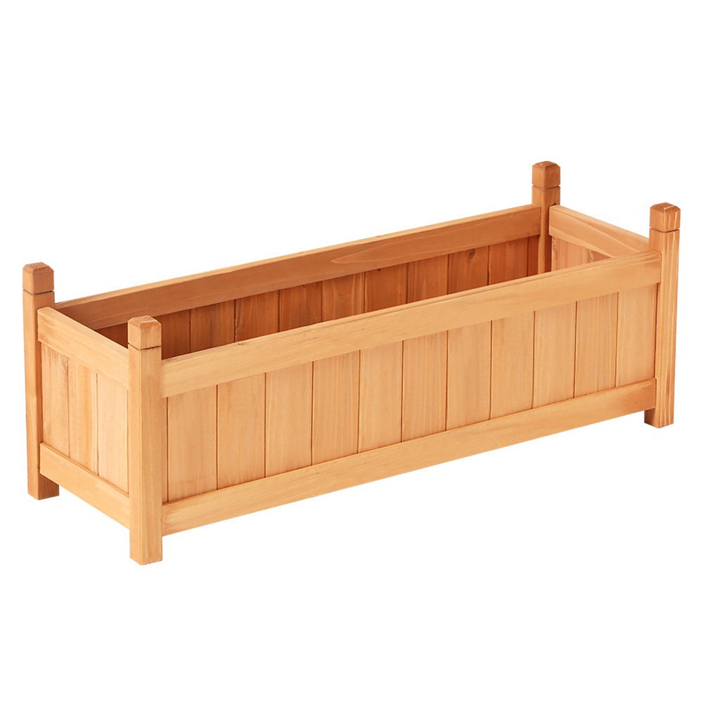 Greenfingers Garden Bed Raised Wooden Planter Outdoor Box Vegetables 90x30x33cm-Home &amp; Garden &gt; Garden Beds-PEROZ Accessories