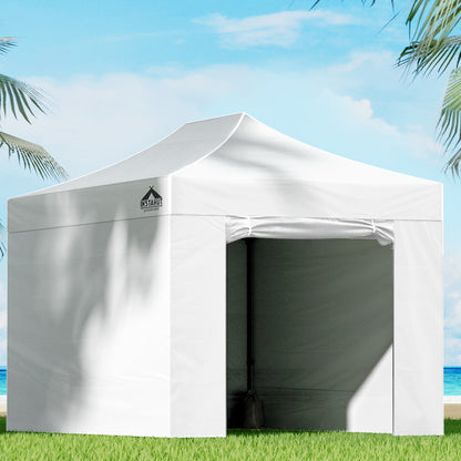 Instahut Gazebo 3x4.5 Pop Up Marquee Folding Tent Wedding Gazebos Camping Outdoor Shade Canopy White-Occasions &gt; Wedding Accessories-PEROZ Accessories
