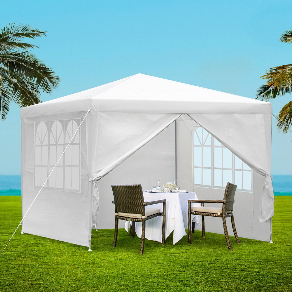 Instahut Gazebo 3x3 Outdoor Marquee Gazebos Wedding Party Camping Tent 4 Wall Panels-Home &amp; Garden &gt; Shading-PEROZ Accessories