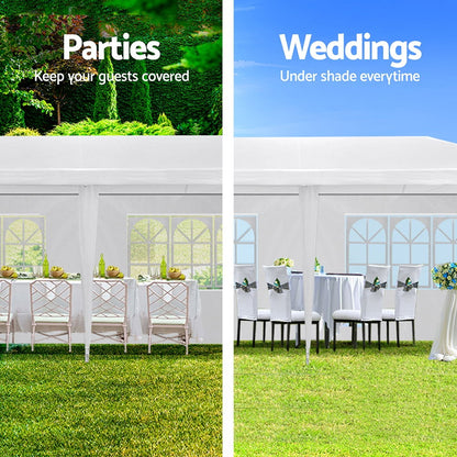 Instahut Gazebo 3x9 Outdoor Marquee Gazebos Wedding Party Camping Tent 8 Wall Panels-Home &amp; Garden &gt; Shading-PEROZ Accessories