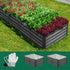 Livsip Garden Raised Bed Vegetable Planter Kit x2 Galvanised Steel 120x80x45CM