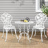 Gardeon Outdoor Furniture Chairs Table 3pc Aluminium Bistro White-Furniture > Outdoor-PEROZ Accessories