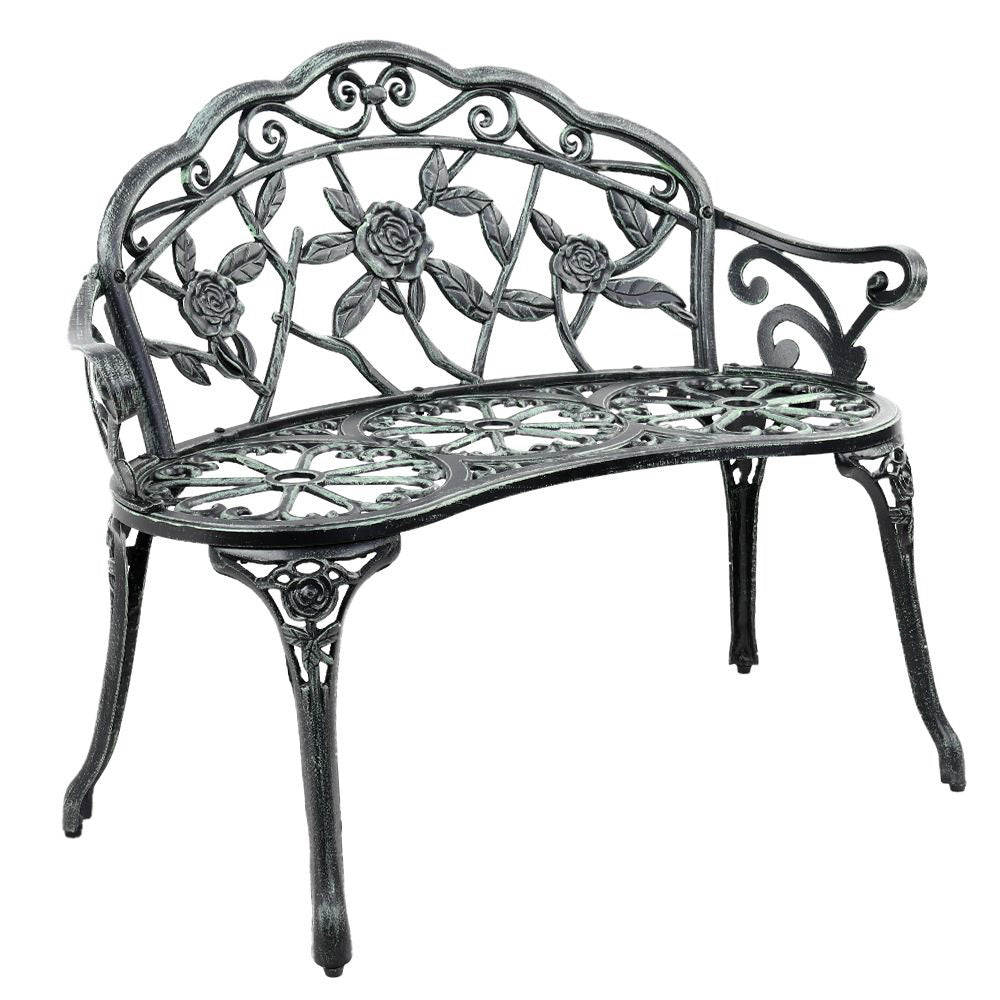 Gardeon Victorian Garden Bench - Green-Benches-PEROZ Accessories