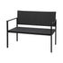 Gardeon Outdoor Garden Bench Seat Rattan Chair Steel Patio Furniture Park Grey-Furniture > Outdoor-PEROZ Accessories