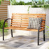 Gardeon Outdoor Wooden Garden Bench Steel 2 Seater Patio Furniture-Furniture > Outdoor-PEROZ Accessories