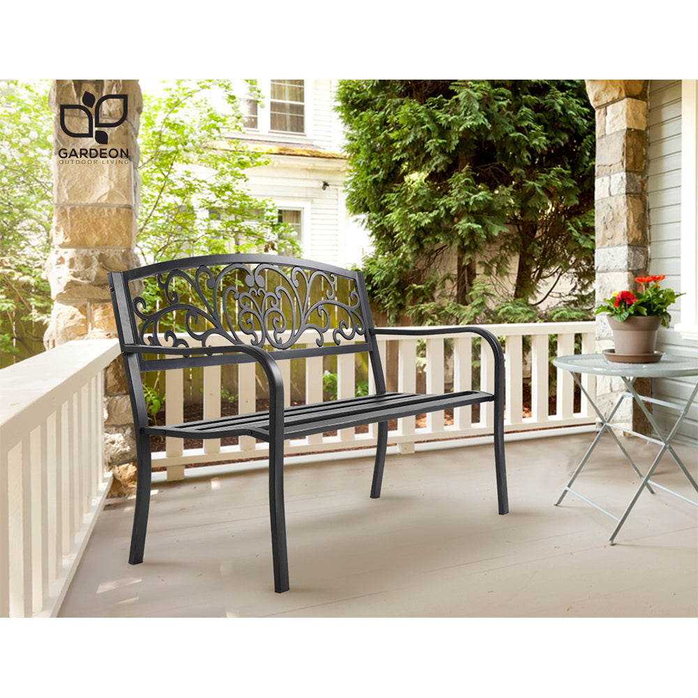 Gardeon Outdoor Garden Bench - Black-Furniture &gt; Outdoor-PEROZ Accessories