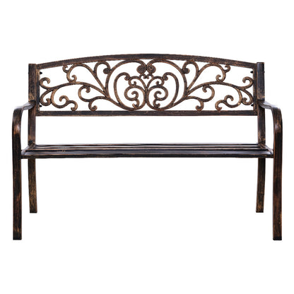 Gardeon Cast Iron Garden Bench - Bronze-Furniture &gt; Outdoor-PEROZ Accessories