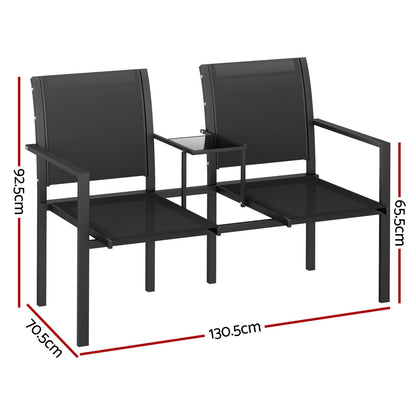 Gardeon Outdoor Garden Bench Seat Chair Table Loveseat Patio Furniture Park-Furniture &gt; Outdoor-PEROZ Accessories