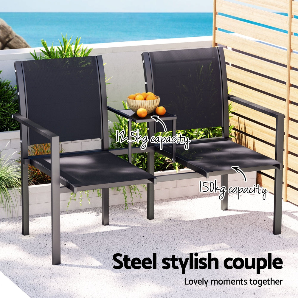 Gardeon Outdoor Garden Bench Seat Chair Table Loveseat Patio Furniture Park-Furniture &gt; Outdoor-PEROZ Accessories