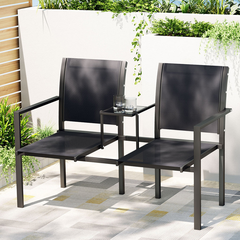 Gardeon Outdoor Garden Bench Seat Chair Table Loveseat Patio Furniture Park-Furniture &gt; Outdoor-PEROZ Accessories