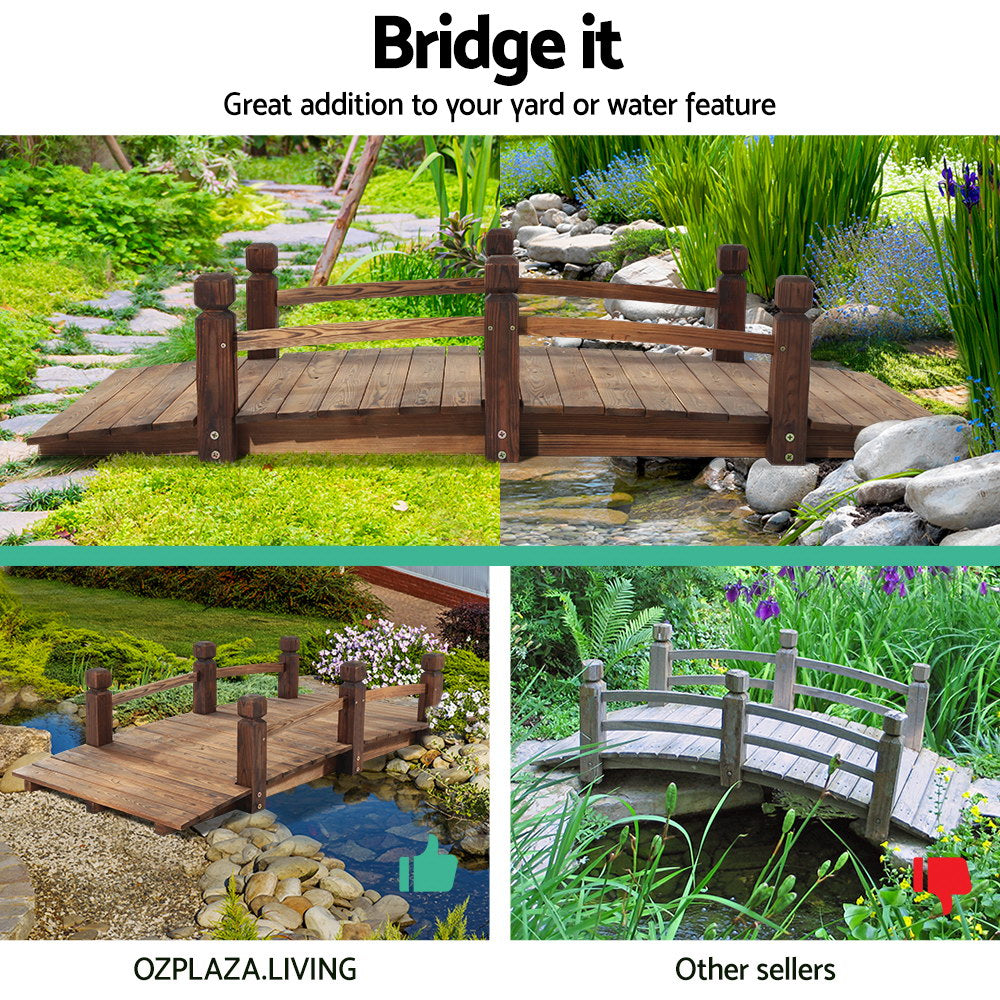 Wooden Rustic Bridge 160cm-Home &amp; Garden &gt; DIY-PEROZ Accessories