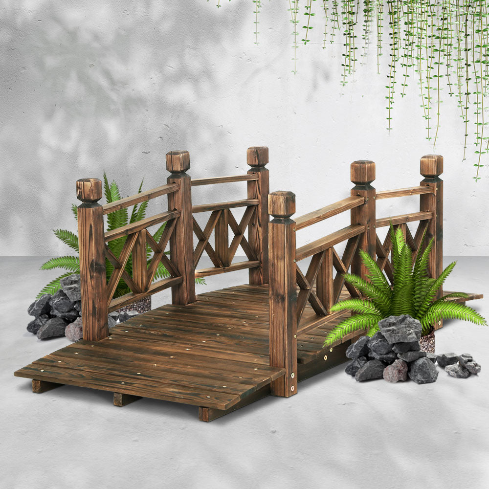 Gardeon Garden Ornaments Wooden Rustic Bridge Decor Outdoor Decoration Yard-Furniture &gt; Outdoor-PEROZ Accessories