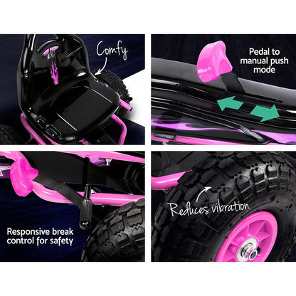 Rigo Kids Pedal Go Kart Car Ride On Toys Racing Bike Rubber Tyre Adjustable Seat-Baby &amp; Kids &gt; Ride on Cars, Go-karts &amp; Bikes-PEROZ Accessories