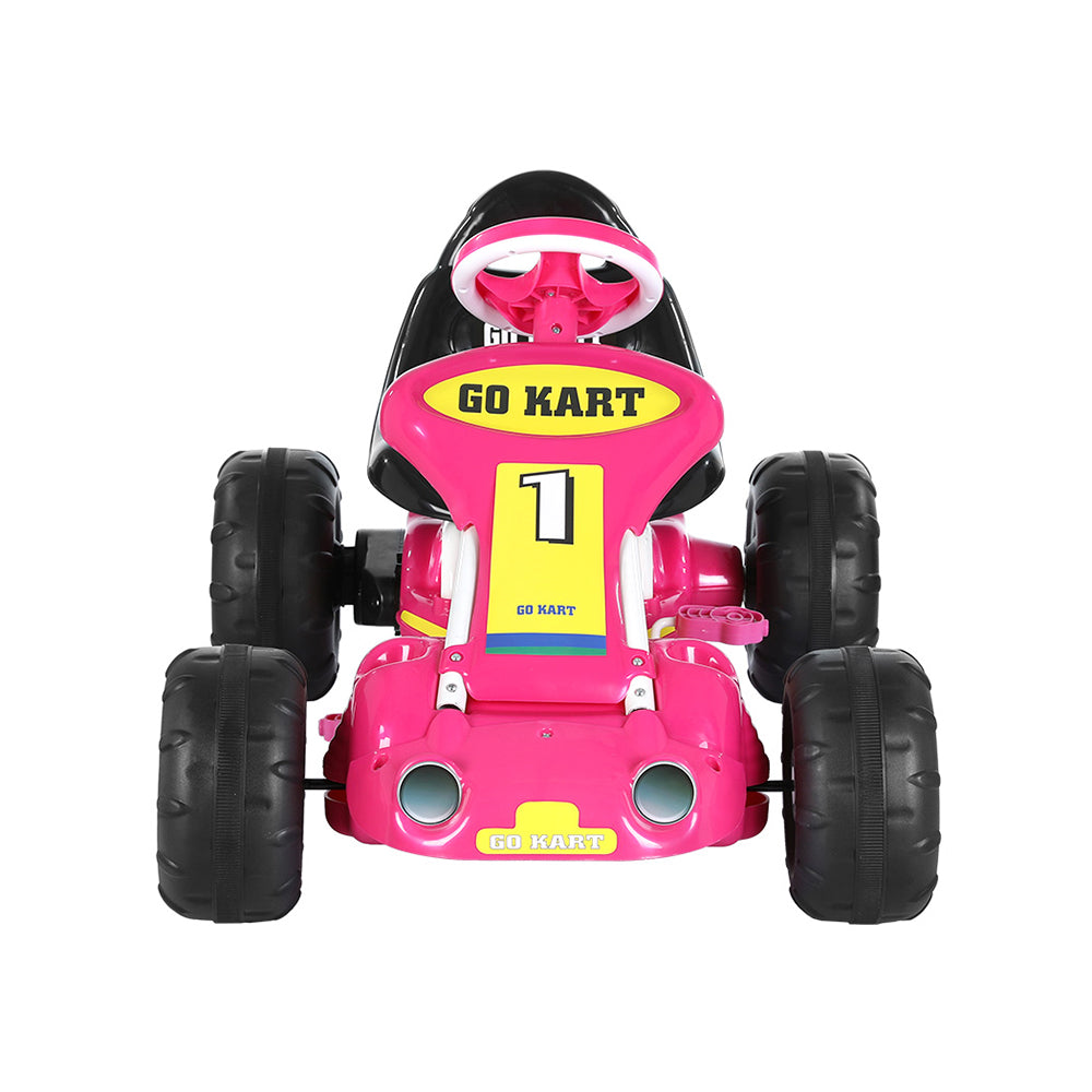 Rigo Kids Pedal Go Kart Ride On Toys Racing Car Plastic Tyre Pink-Baby &amp; Kids &gt; Ride on Cars, Go-karts &amp; Bikes-PEROZ Accessories
