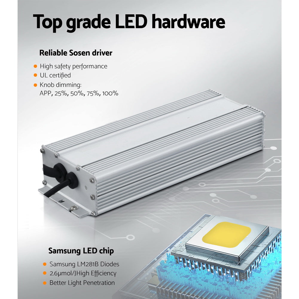 Greenfingers Max 3000W LED Grow Light Full Spectrum Indoor Veg Flower All Stage-Home &amp; Garden &gt; Green Houses-PEROZ Accessories