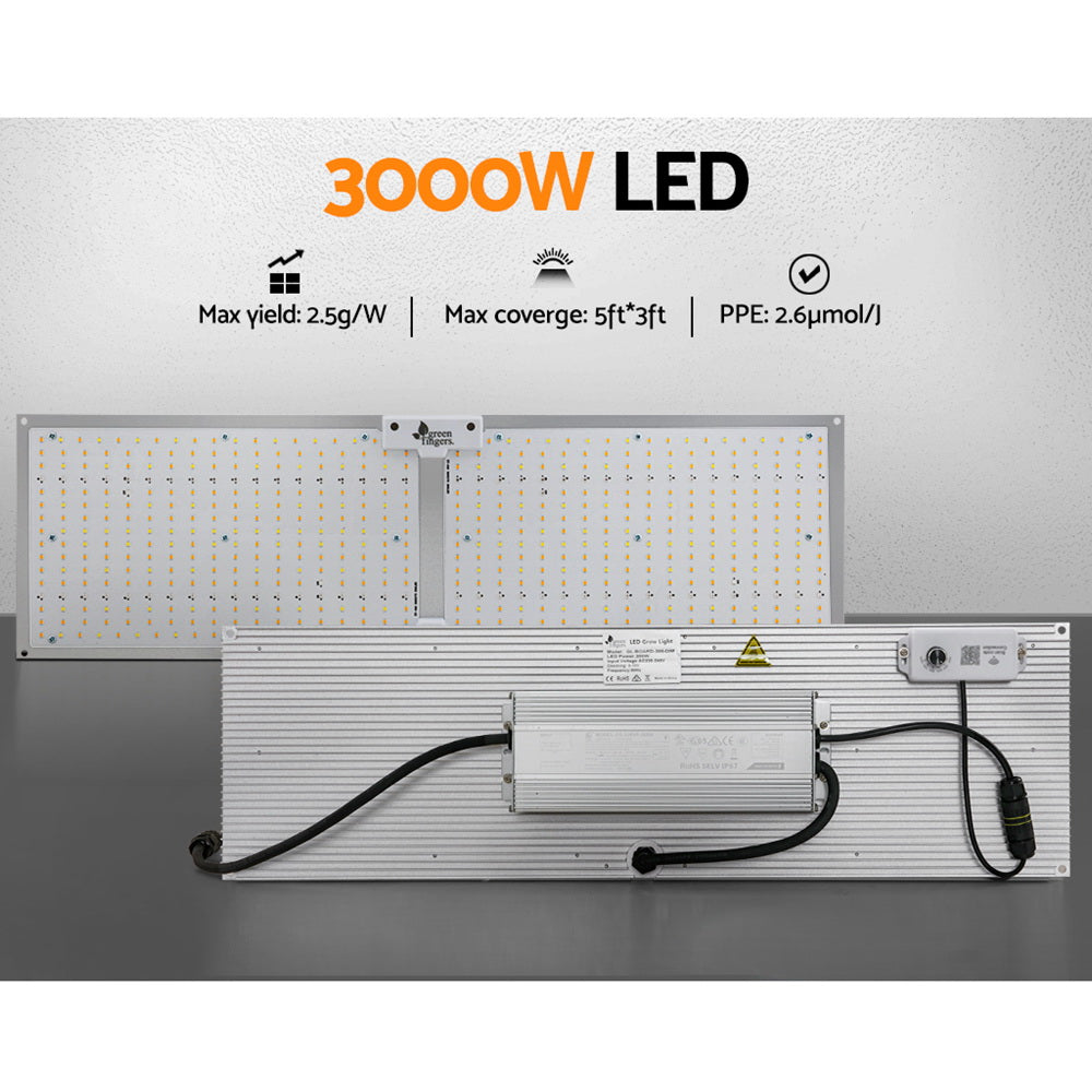 Greenfingers Max 3000W LED Grow Light Full Spectrum Indoor Veg Flower All Stage-Home &amp; Garden &gt; Green Houses-PEROZ Accessories