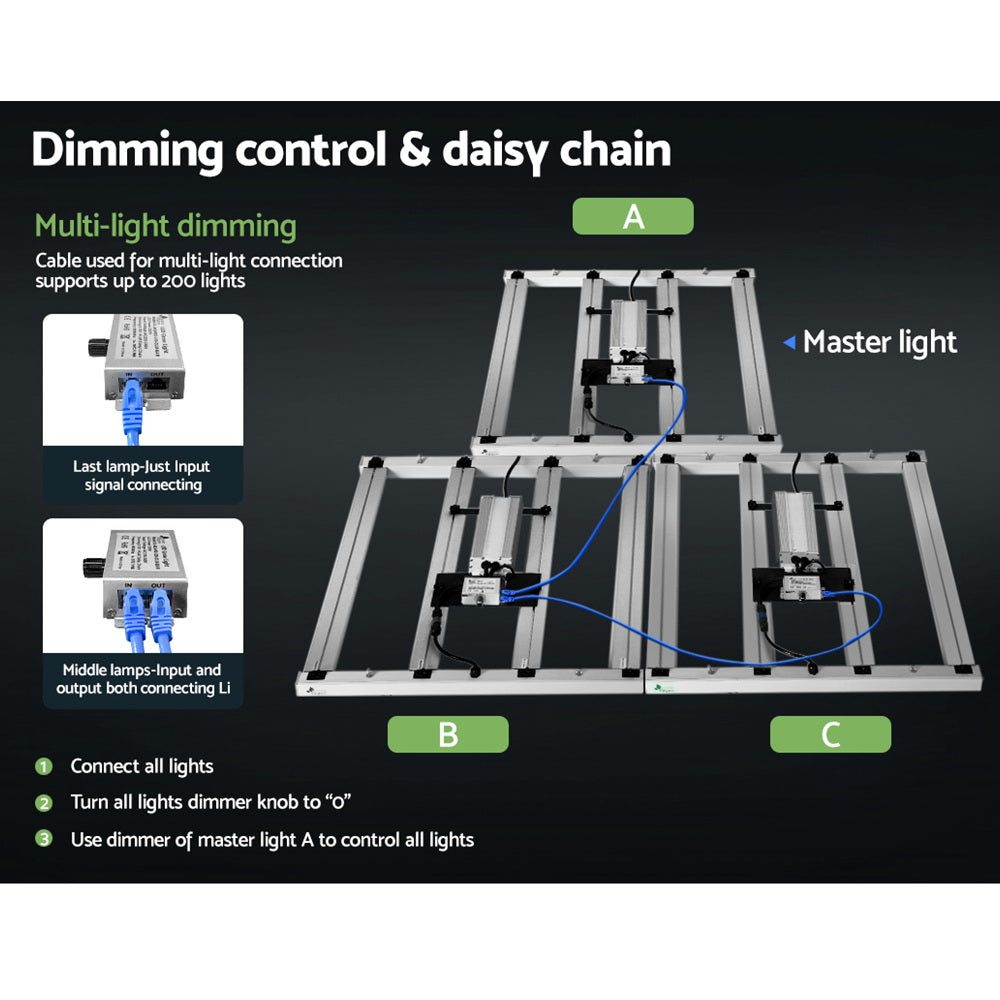 Greenfingers Grow Light 3000W LED Full Spectrum Indoor Veg Flower All Stage-Home &amp; Garden &gt; Green Houses-PEROZ Accessories