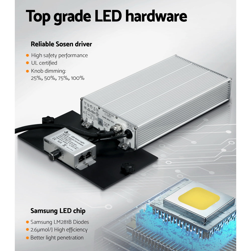 Greenfingers Grow Light Full Spectrum 7200W LED Lights Veg Flower All Stage-Home &amp; Garden &gt; Green Houses-PEROZ Accessories