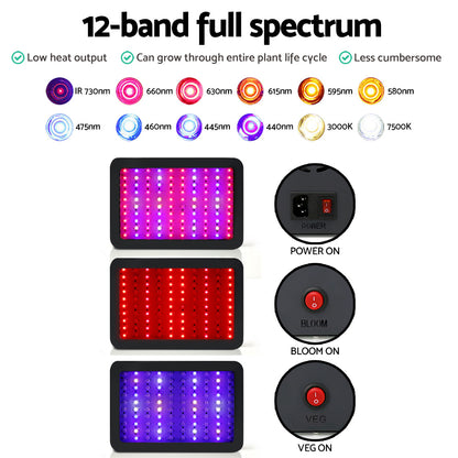 Greenfingers 1000W LED Grow Light Full Spectrum-Home &amp; Garden &gt; Lighting-PEROZ Accessories
