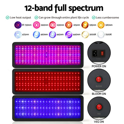Greenfingers 2000W LED Grow Light Full Spectrum-Home &amp; Garden &gt; Lighting-PEROZ Accessories