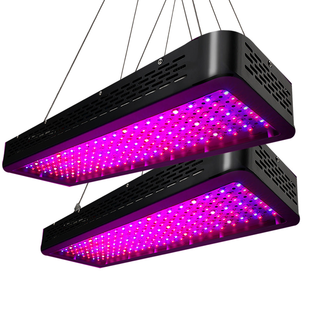 Greenfingers Set of 2 LED Grow Light Kit Hydroponic System 2000W Full Spectrum Indoor-Home &amp; Garden &gt; Green Houses-PEROZ Accessories