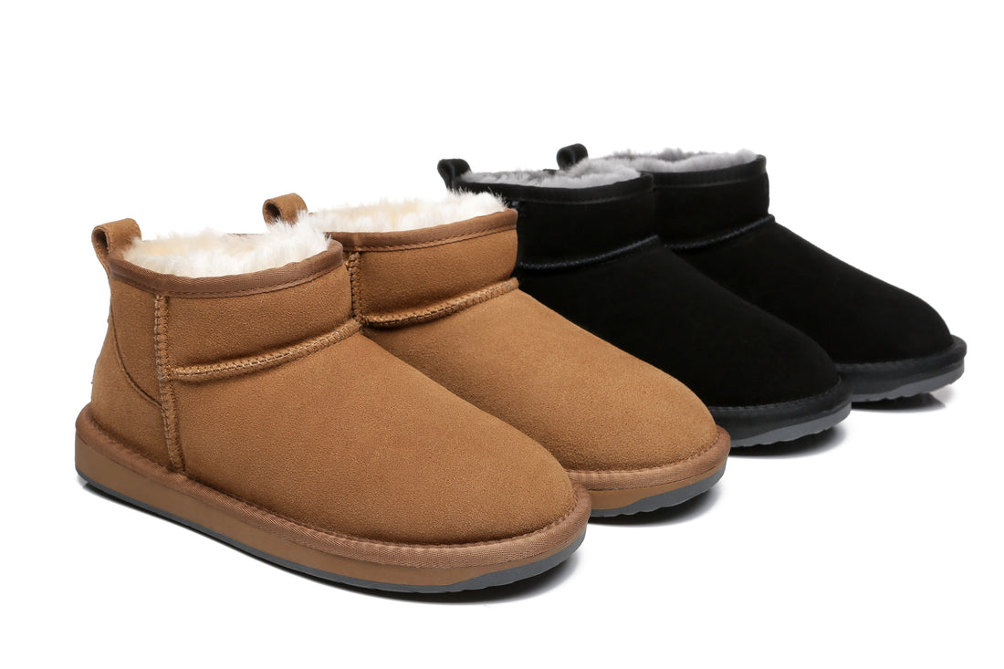 TARRAMARRA Ronnie Women Mini Ugg Boots Double Face Sheepskin Suede Upper-Boots-PEROZ Accessories