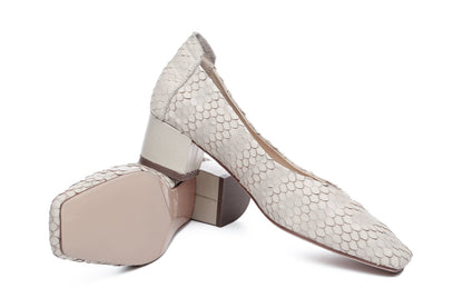 Australian Shepherd Leather Low Block Heel Women Sonja-Heels-PEROZ Accessories
